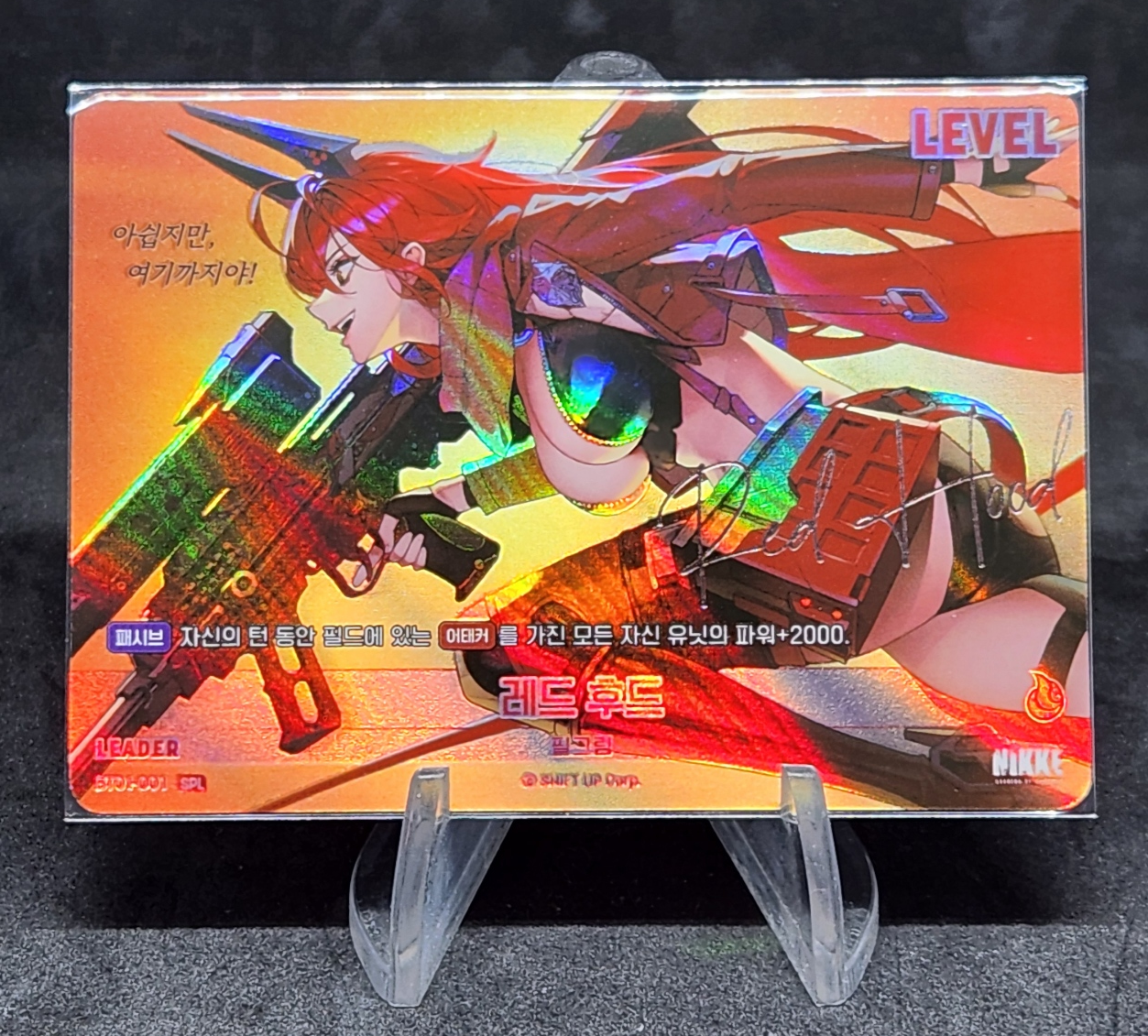 THE REDHOOD BT01-01 SPL Signature card Nivel Area Nikke Encounter RED DASH